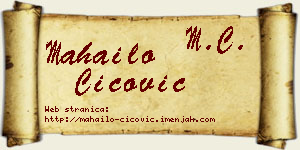 Mahailo Cicović vizit kartica